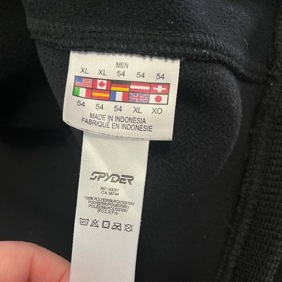 SPYDER Black Outbound Half-Zip Mid-Weight Core Sweater W/ Logo XL | EUC - Picture 4 of 5